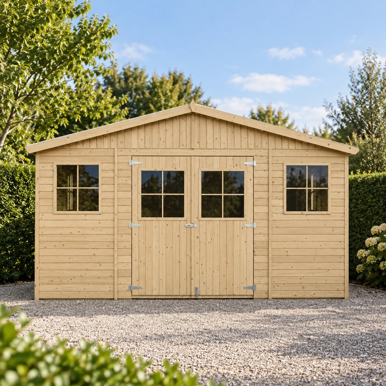 Gartenhaus M333 – 401 x 493 cm – 20 m2 – Buitenaanzicht (7)