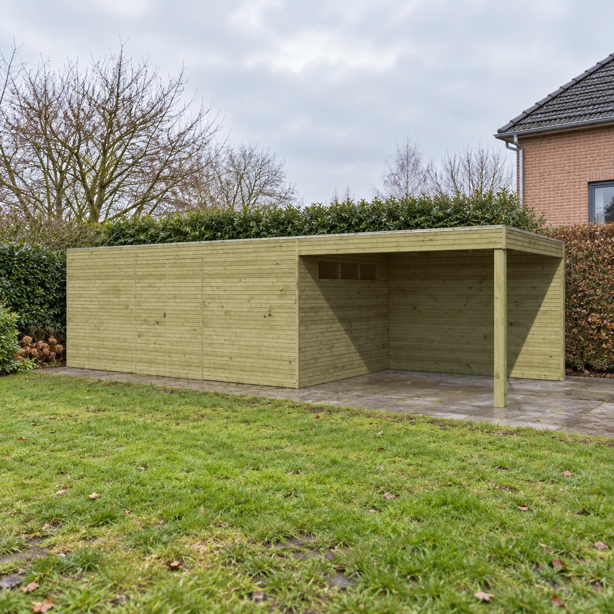 Woodlands Tuinhuis QB IV EXT 7204EXT300 blokhut – 804 × 300 cm – Buitenaanzicht (5)