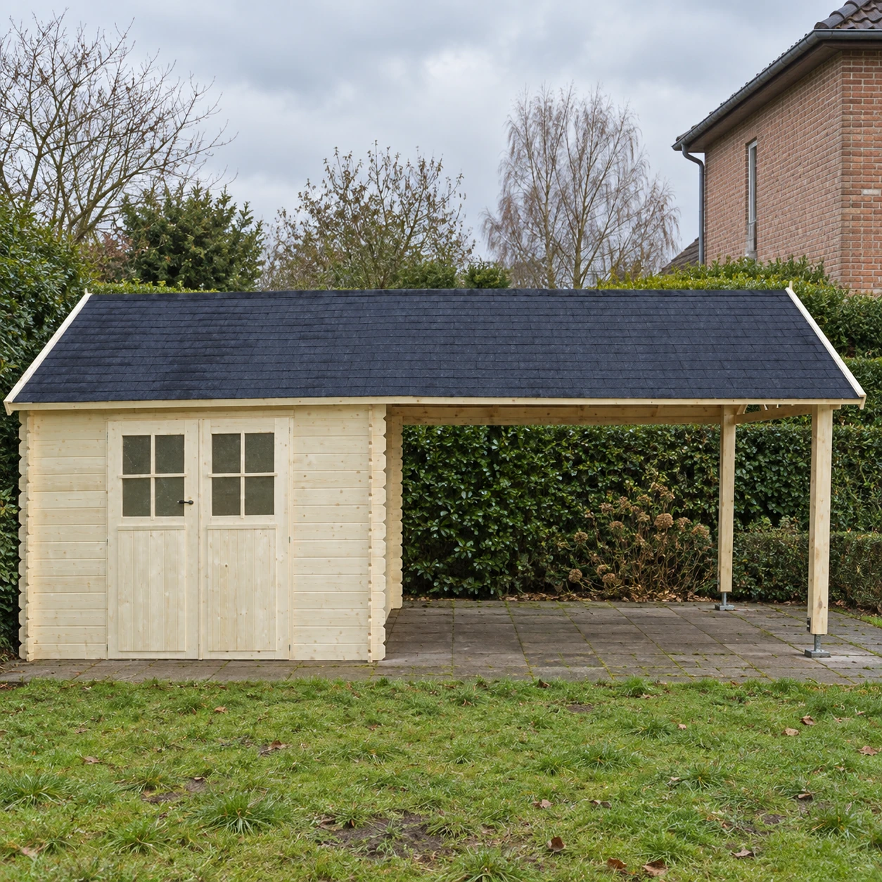 Woodlands tuinhuis Gloucester S 3601EXT blokhut – 662 × 295 cm – Buitenaanzicht (7)