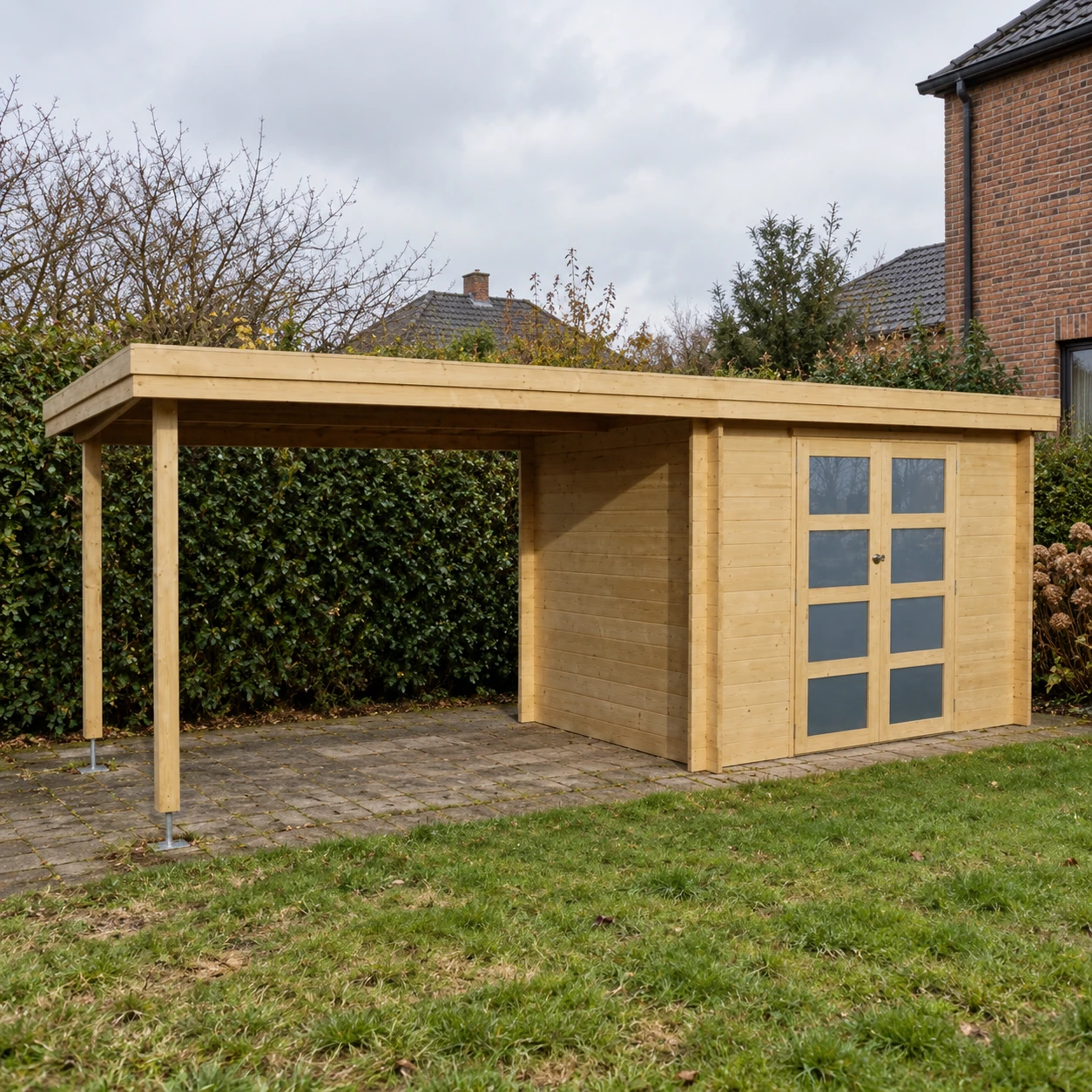 Woodlands tuinhuis Oregon 3702EXT300 blokhut – 590 × 295 cm – Buitenaanzicht (10)