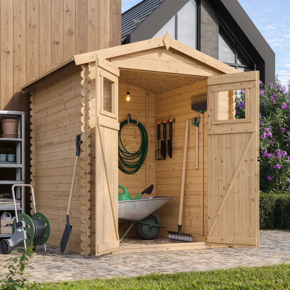 Cabane de jardin M320 en bois – 180 x 180 cm – 3 m² – Image 6