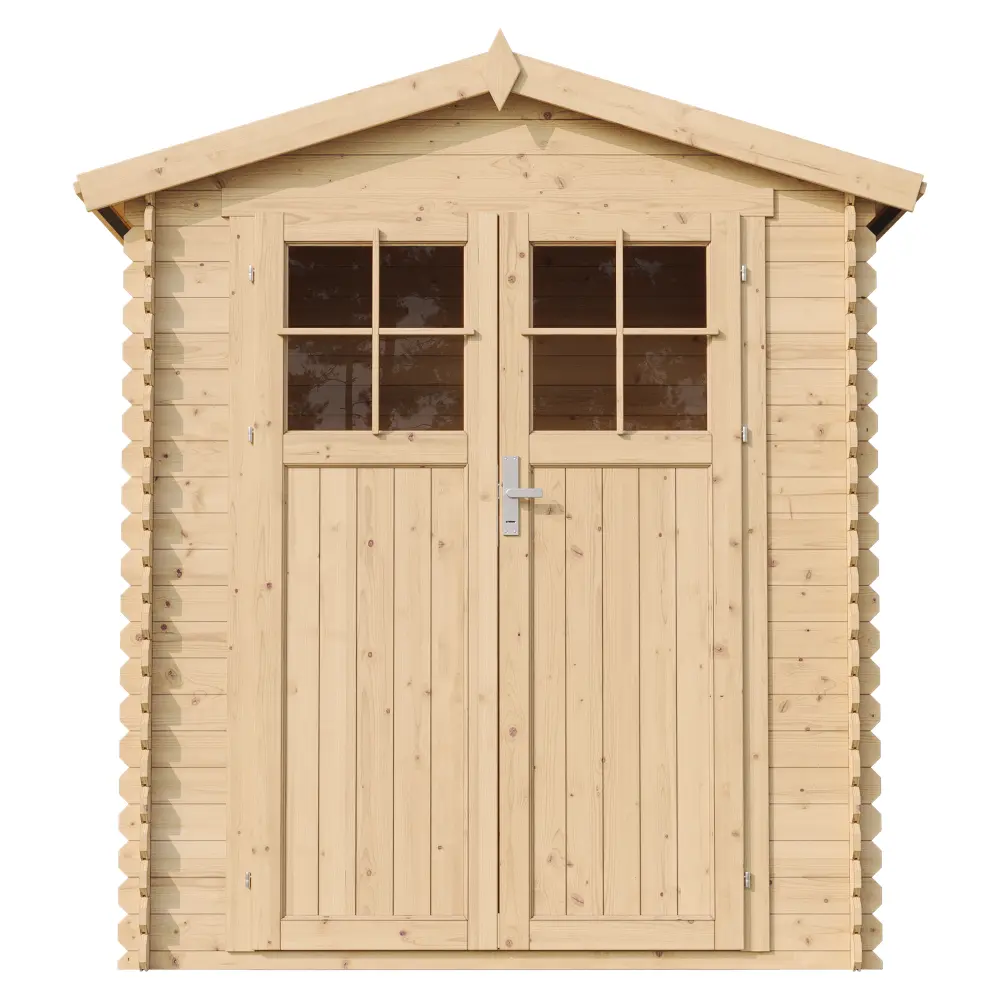 Abri de jardin M367F blokhut en bois – 180 x 130 cm – 2 m² – Image 4