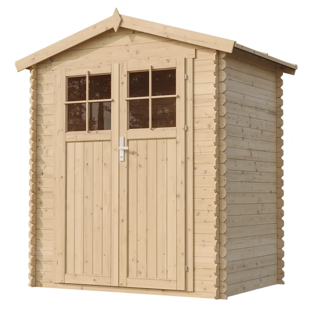 Holz-Gartenhaus M367F Blockbohlen – 180 × 130 cm – 2 m² – Bild 3