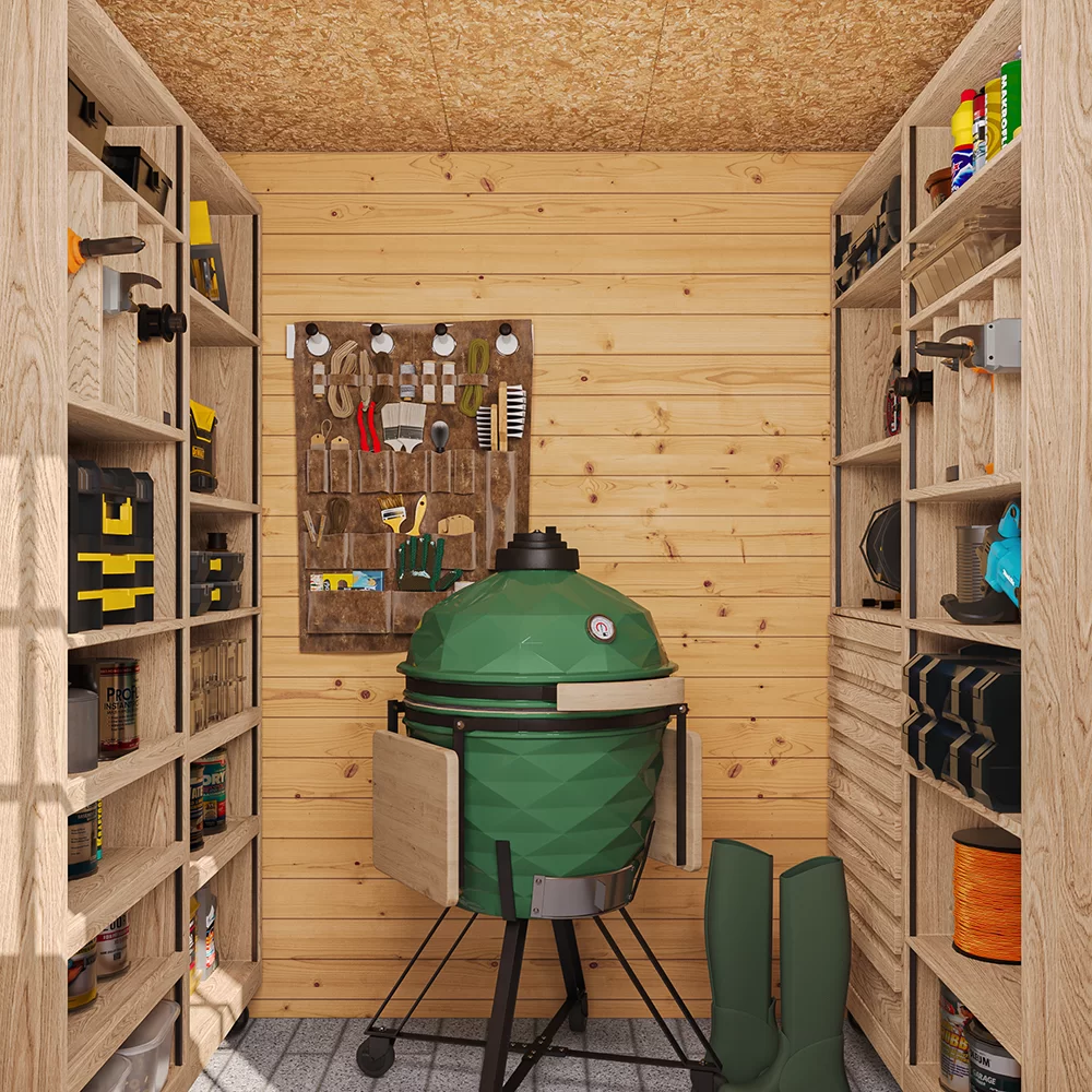 Holz-Gartenhaus M309 Blockbohlen – 200 × 200 cm – 4 m² – Bild 4