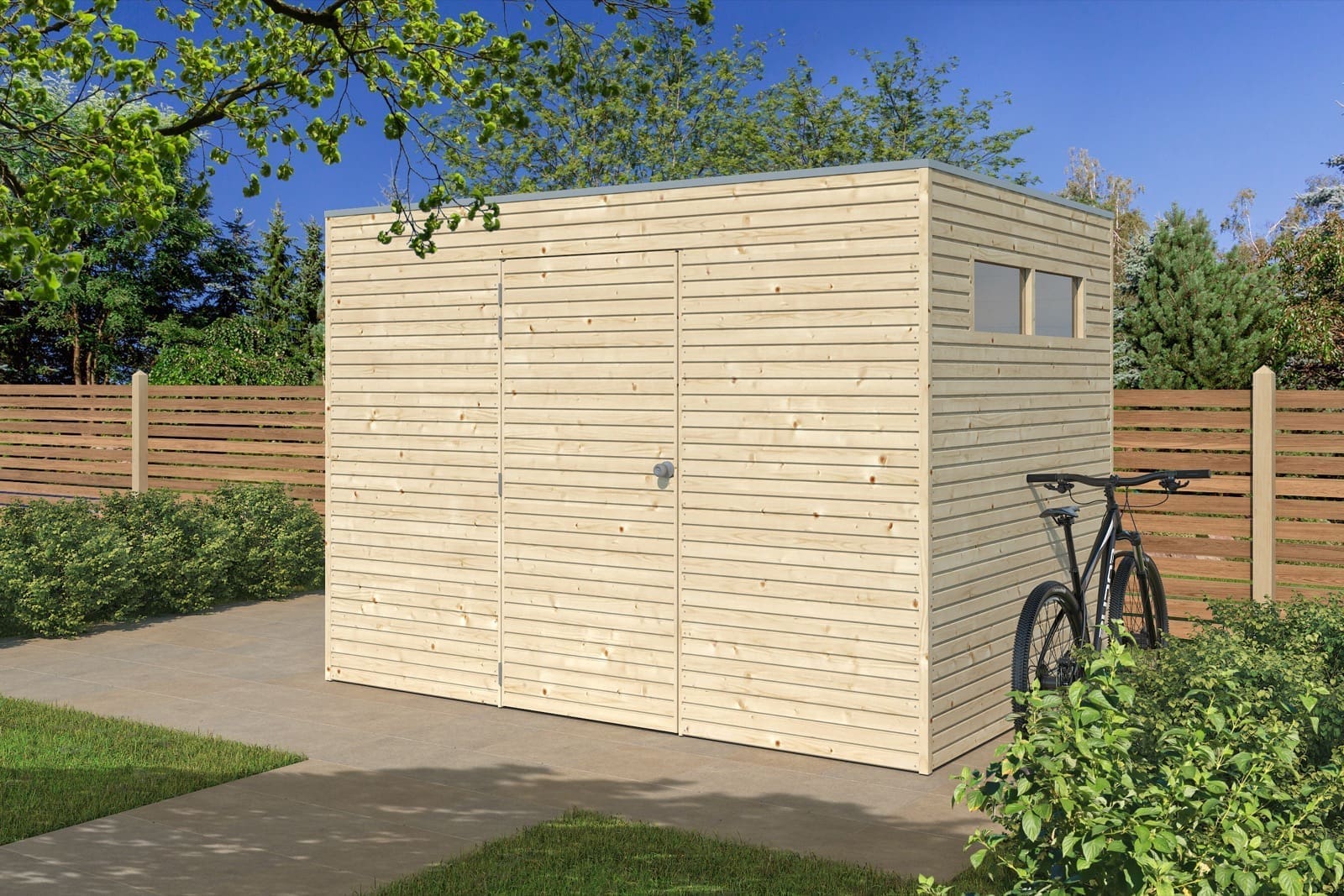 Gartenhaus QB I 300x210 – Aufgebaut im Garten