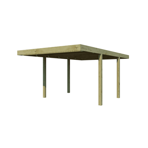 Woodlands carport QB CPTQB – 307×554 cm – Buitenaanzicht