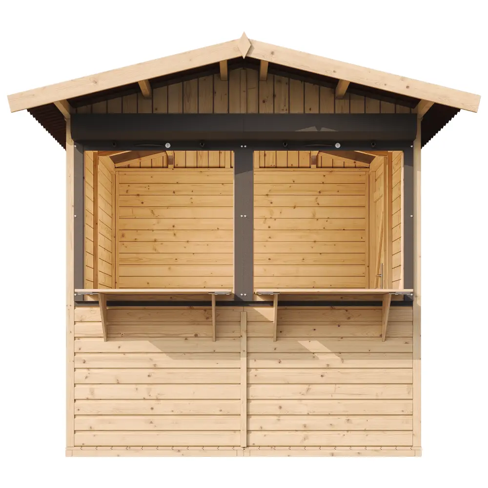 Houten kiosk of buitenbar M149Z - 205 x 199 cm – 4 m2 - Afbeelding 3