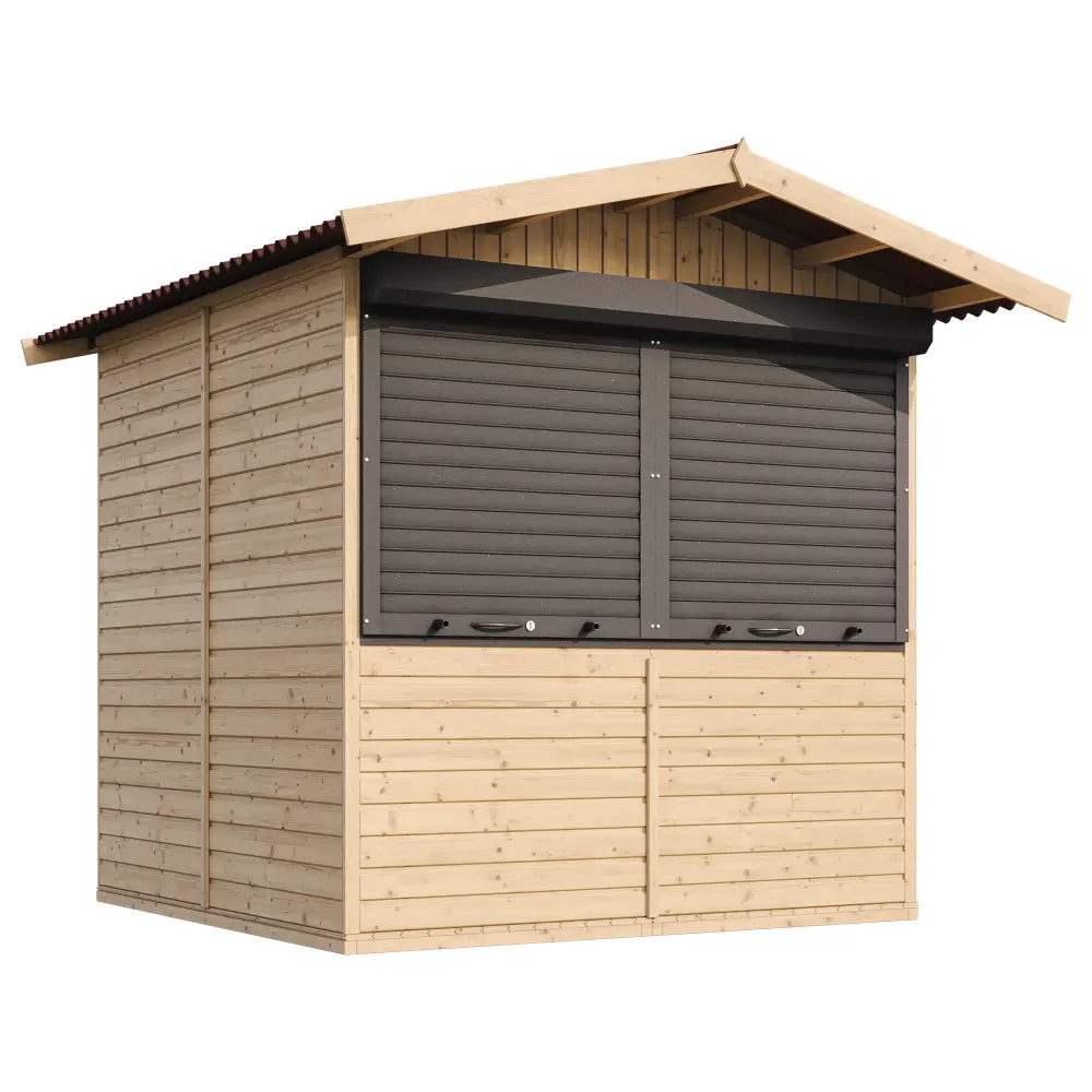 Houten kiosk of buitenbar M149Z - 205 x 199 cm – 4 m2 - Afbeelding 5
