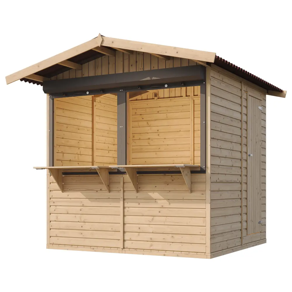 Houten kiosk of buitenbar M149Z - 205 x 199 cm – 4 m2 - Afbeelding 2